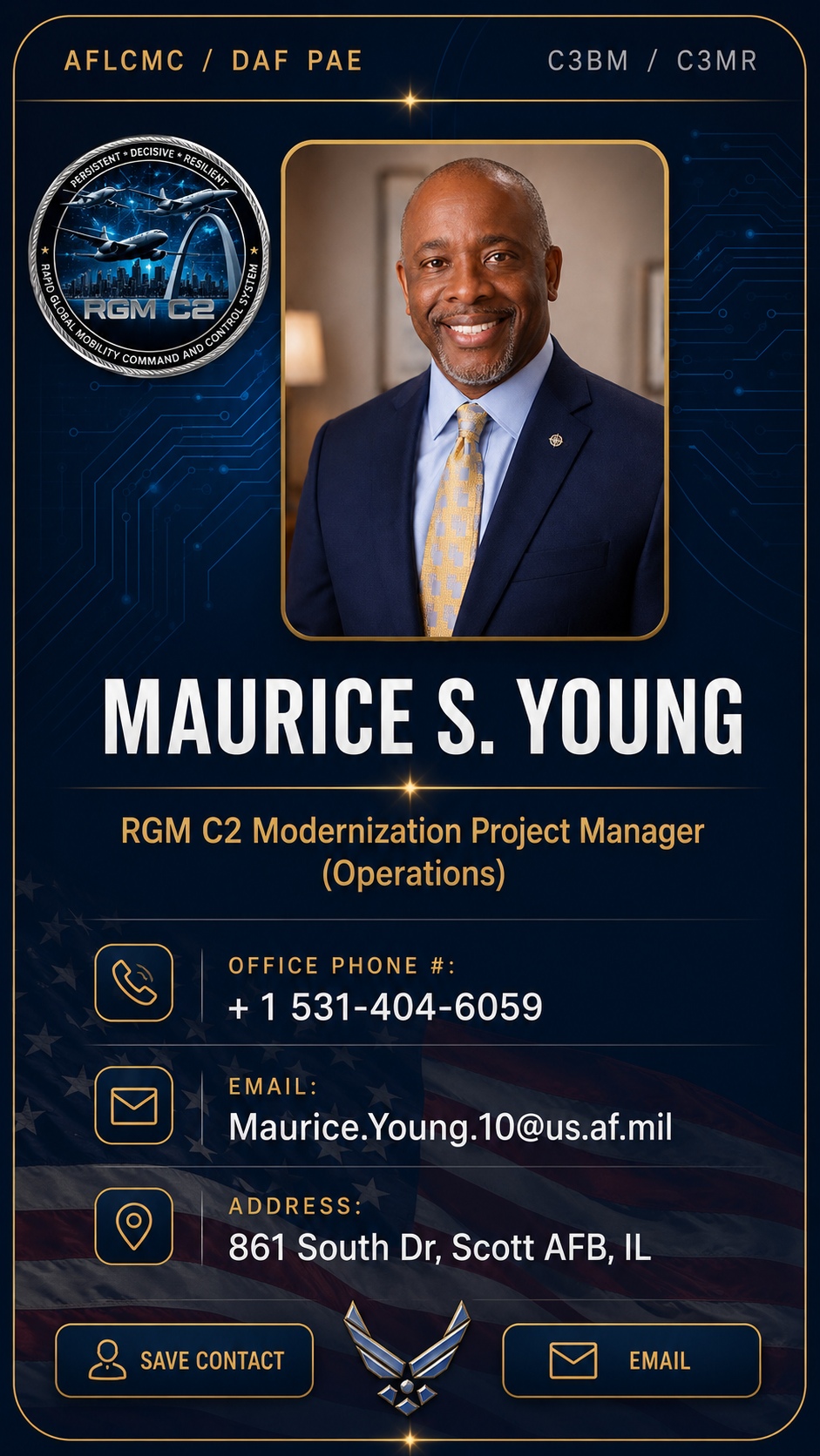 Maurice S. Young professional profile card